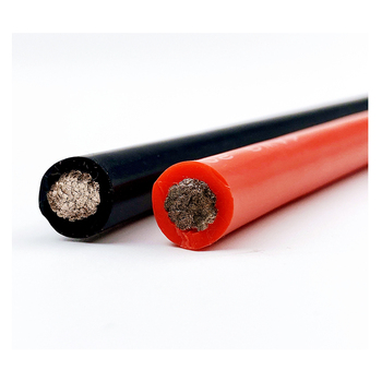 Silicone cable red black wire