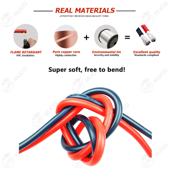 Silicone cable red black wire