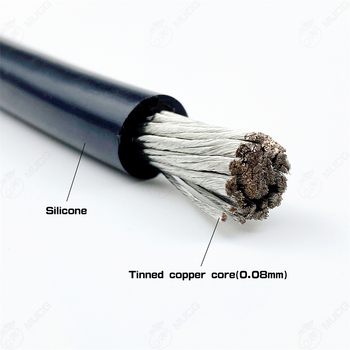 Silicone cable red black wire